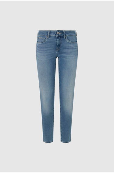 Skinny Fit Flare Ultra High Waist Mid Wash