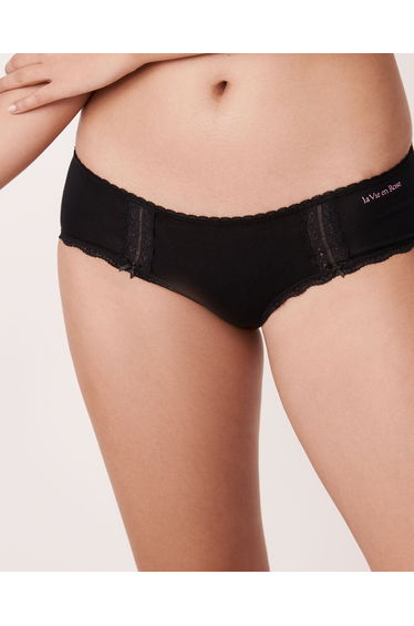 Cotton and Lace Detail Hiphugger Panty