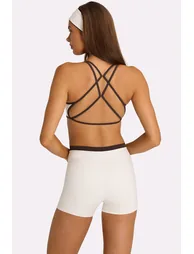 Soft Active Wrap Waist Shorts in Coconut - 4