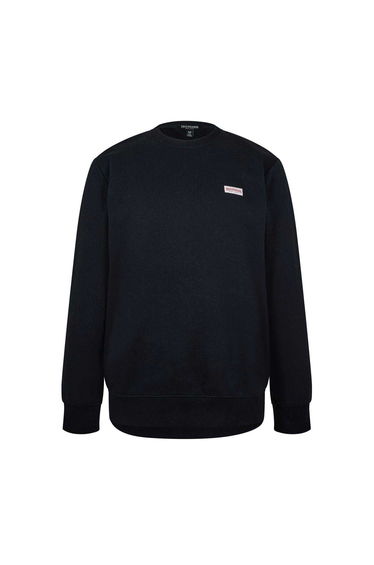 True Religion Mens Logo Fleece Lined Sweatshirt - Black