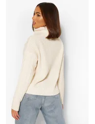 Cable Knit Jumper - rust - 1