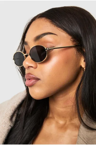 Retro Round Sunglasses - gold