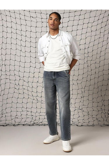 Mid Rise Regular Fit Faded Jeans