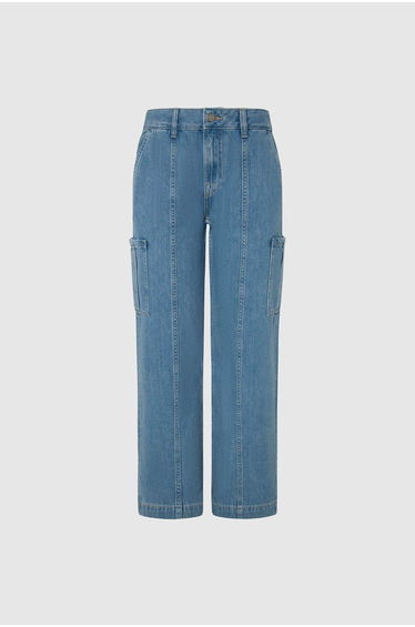 Loose Jeans Utility High Waist Blue