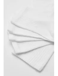 Plain White 5 Pack Ankle Sport Socks - white - 1
