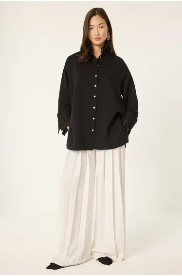 LACEWORK DETAILED SHIRT