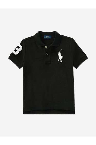 Ralph Lauren Boys Logo Polo Shirt in Black