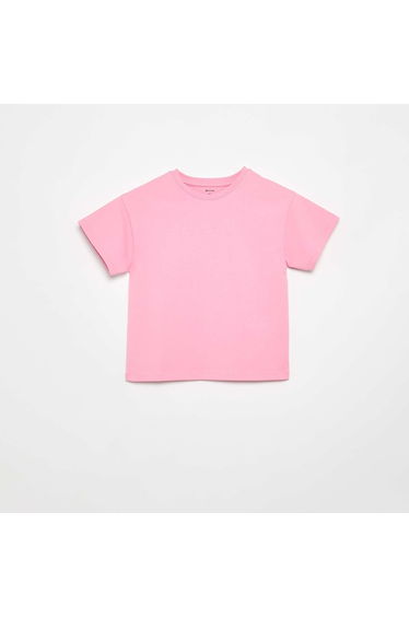 Short-sleeved Tough Cotton T-shirt PINK