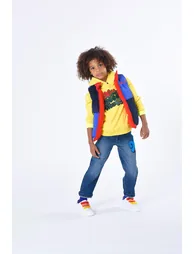 Boys Reversible Puffer Gilet in Blue