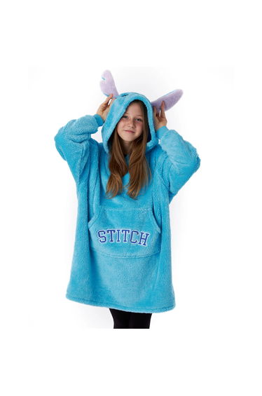 Lilo & Stitch Girls Hoodie Blanket - Blue