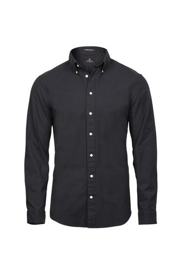 Tee Jays Mens Perfect Long Sleeve Oxford Shirt - Black