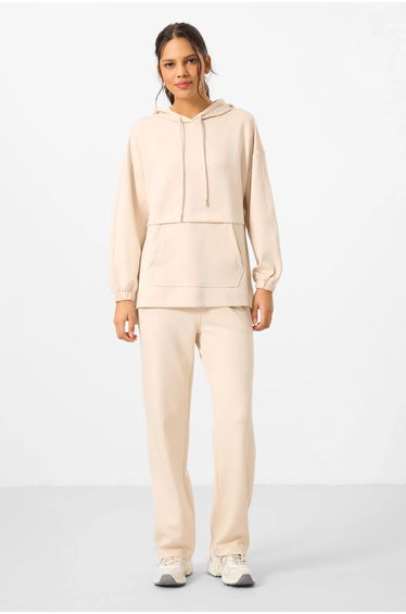 TOMMY Oversized Hooded Sweatshirt And Wide-Leg Pants Set