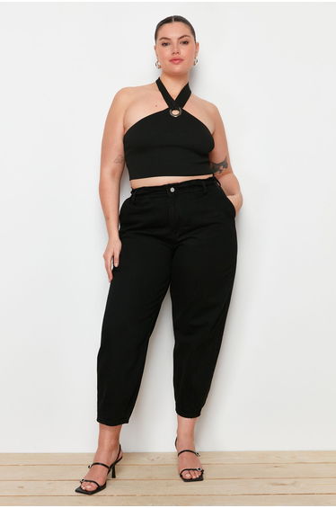 Plus Size Jeans - Black - Mom