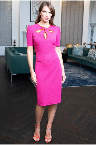 Keyhole Detail Pencil Dress