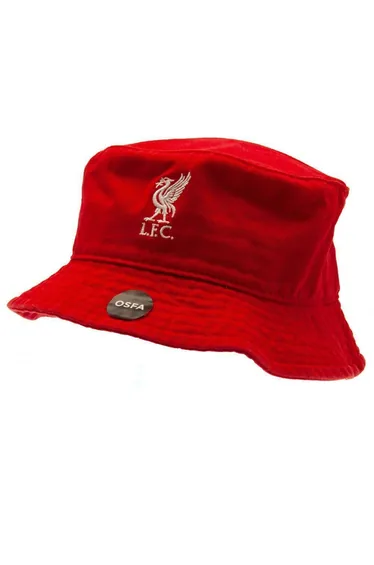 Liverpool FC Unisex Adult Crest Bucket Hat - Red
