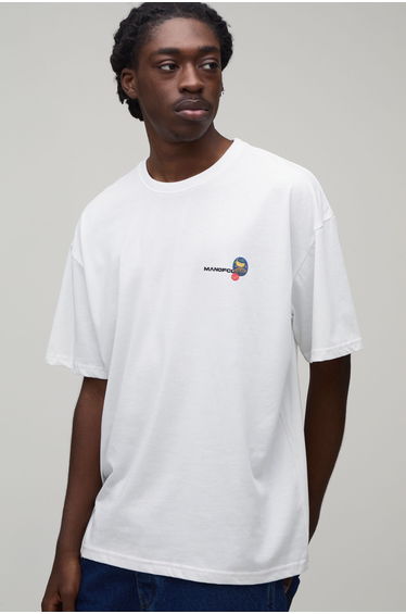 Oversized Fruit Graphic T-Shirt - white
