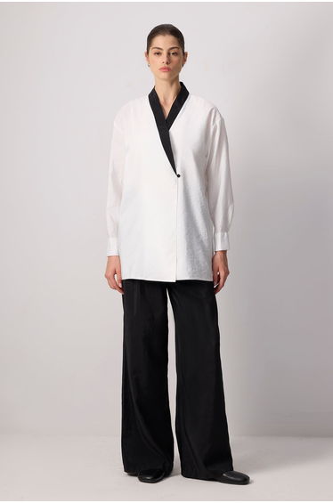 DOUBLE BREASTED CUPRA KIMONO
