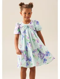 Lucia Puff Sleeve Bow Front Dress - 3