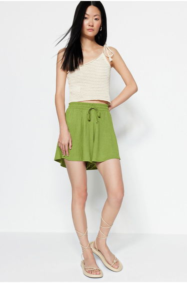 Shorts - Green - High Waist