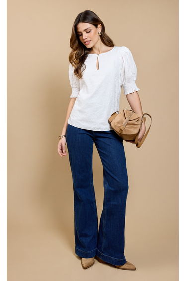 White Embroidered Top by Vicky Pattison
