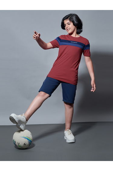 Color Block Short Sleeves Crew Neck T-Shirt