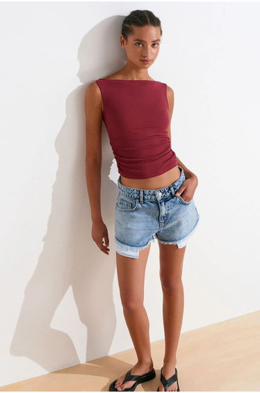 Dilvin Women’s High-Waist Denim Shorts