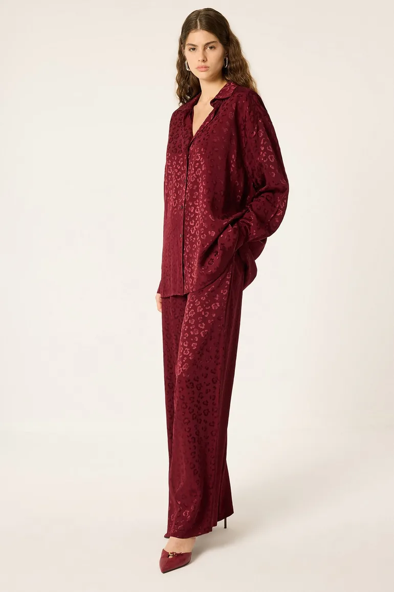 SATIN SHIRT AND PANTS SET - 2