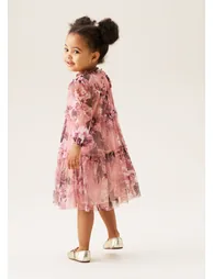 Eleanor Floral Print Mesh Dress - 1