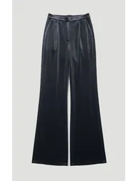 Velvet Woven Wide Leg Trouser - 3