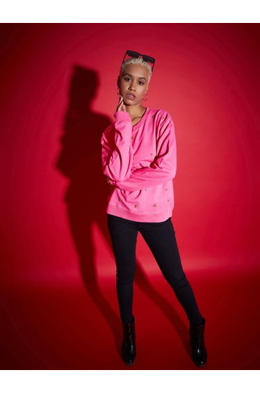 Regular Fit All Over Pearl Terry Sweatshirt