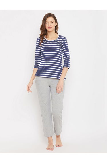 Solid Straight Pyjama with Elastic Waistband