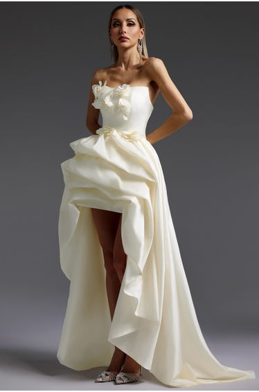 Tabitha Sleeveless Flowers Trailing Maxi Dress
