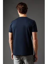 3 Pack Navy Crew Neck T-shirts - 2