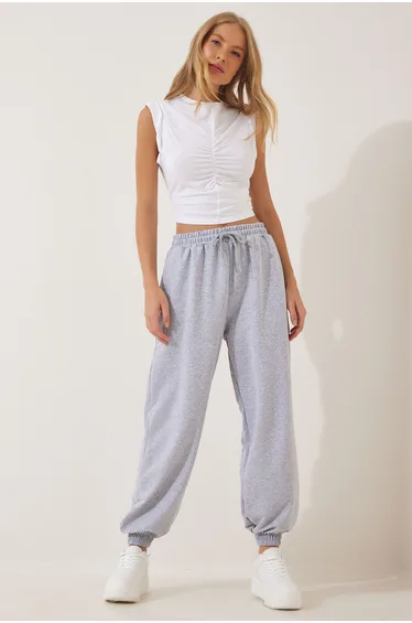 بنطلون رياضي - رمادي