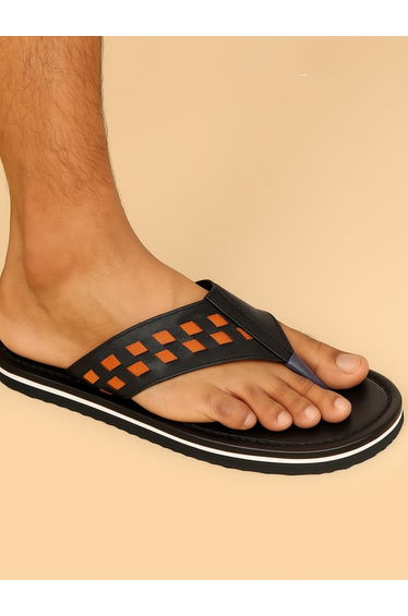 Men Woven Thong Flip Flops