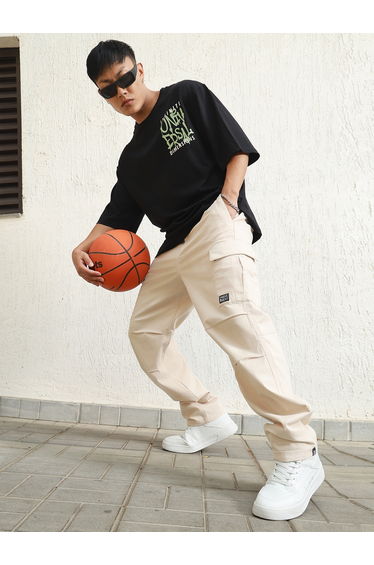 Mid Rise Relaxed Fit Cargo Pants