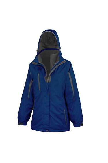 Result Womens/Ladies Journey 3 in 1 Soft Shell Jacket - Navy/Black