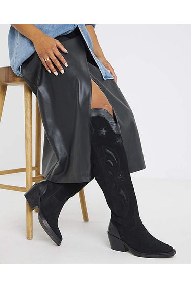 OTK Suede Western Boot Wide C