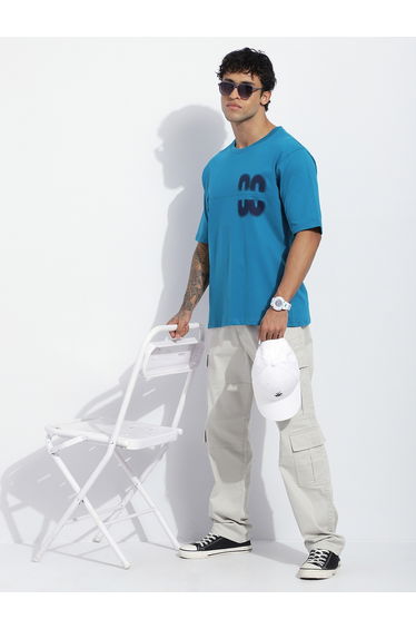 Men Oversized Short Sleeve Printed T-Shirt