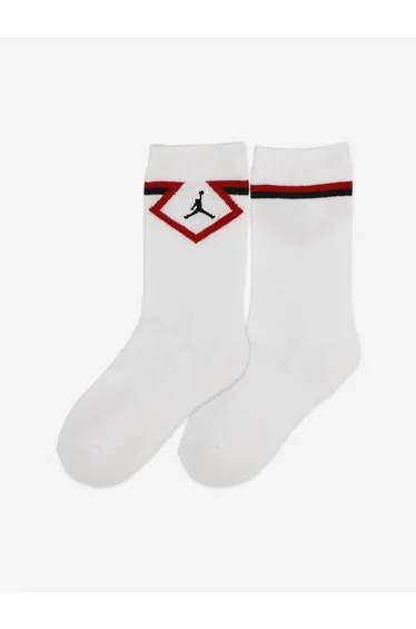 Jordan Kids Diamond 3 Pack Crew Socks Set in Red