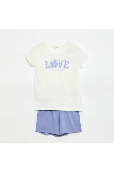 Short pajama set - 2 pieces WHITE