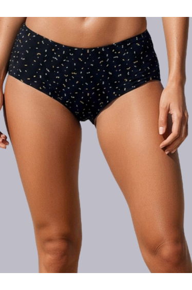 Black Cotton Full Coverage Hipster Briefs