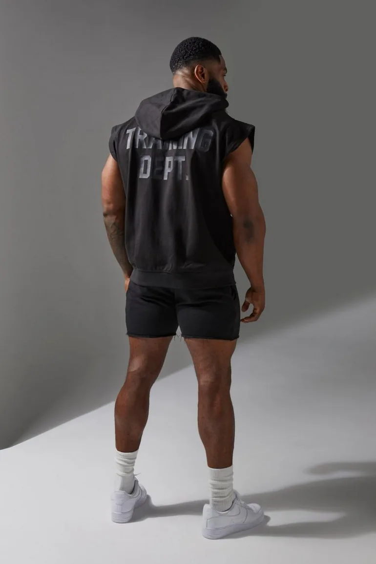 Training Dept Sleeveless Zip Through Loopback Regular Fit Hoodie - 2