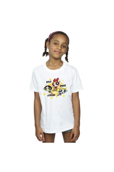 The Powerpuff Girls Girls Bold Brave Strong Cotton T-Shirt