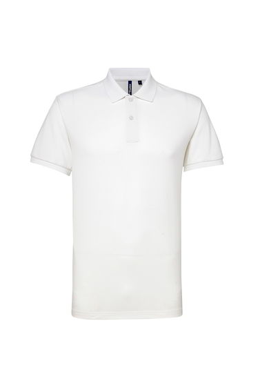 Asquith & Fox Mens Short Sleeve Performance Blend Polo Shirt - White