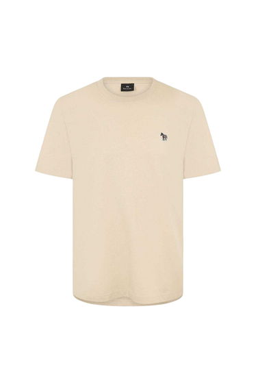Paul Smith Mens Embroidered Motif Cotton T-Shirt - Beige