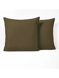 غطاء وسادة قطن أخضر - 1