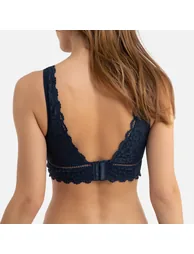 Lace Non-Underwired Triangle Bralette - 1