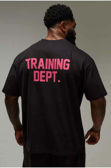 Man Active Training Dept Oversized T-shirt - black