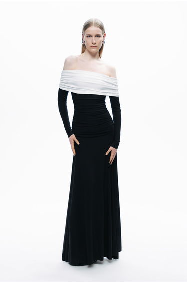 Contrast Color Maxi Dress